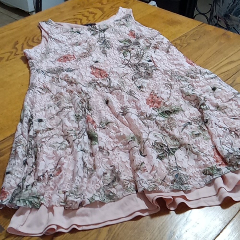 PERCEPTIONS Womens EXTRA LARGE DRESS Preowned XL Sleeveless USED PINK Summer